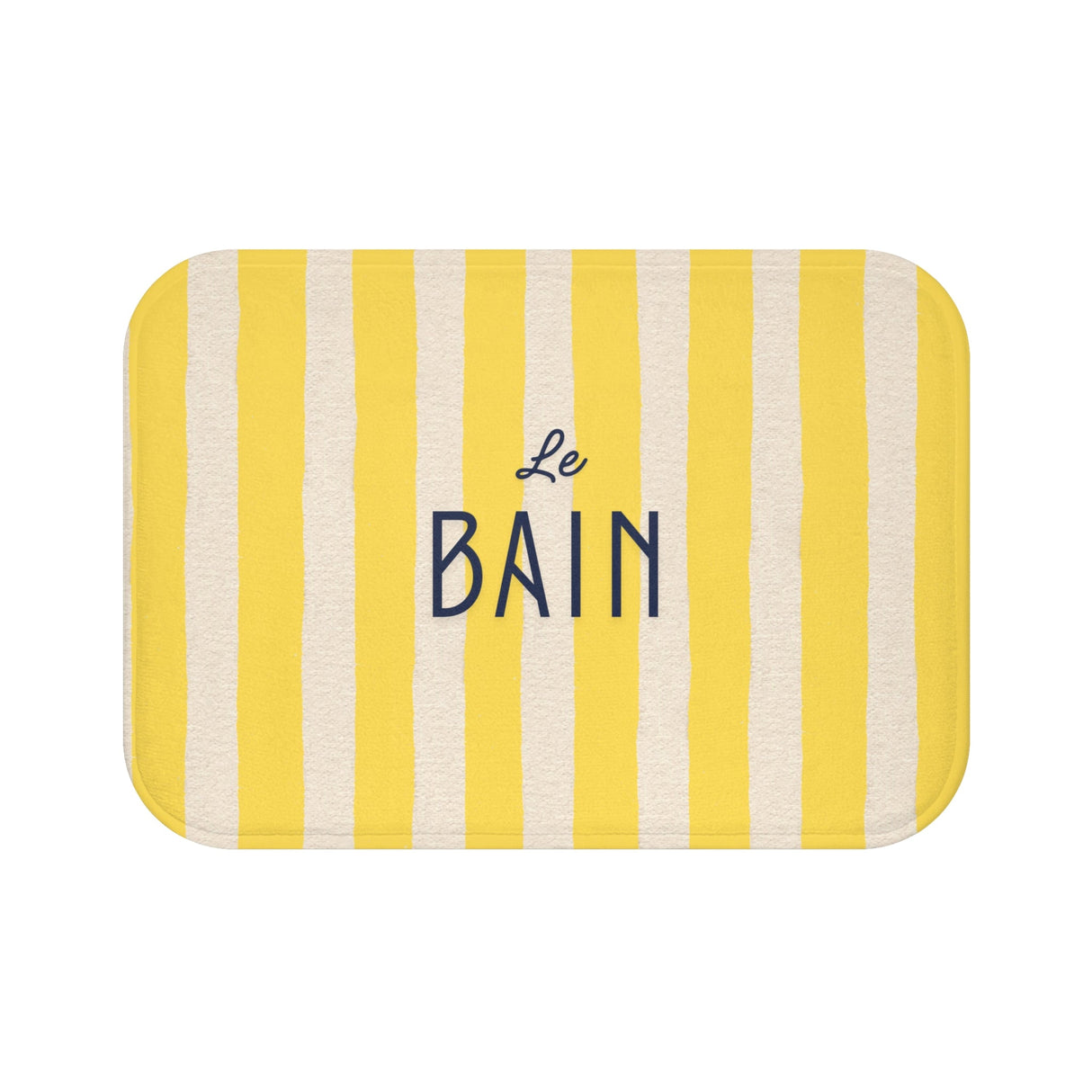 Le Bain Yellow Stripe Bath Mat — French Bathroom Floor Rug