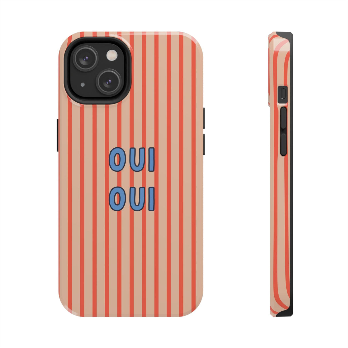 'OUI OUI' RED Striped iPhone Case