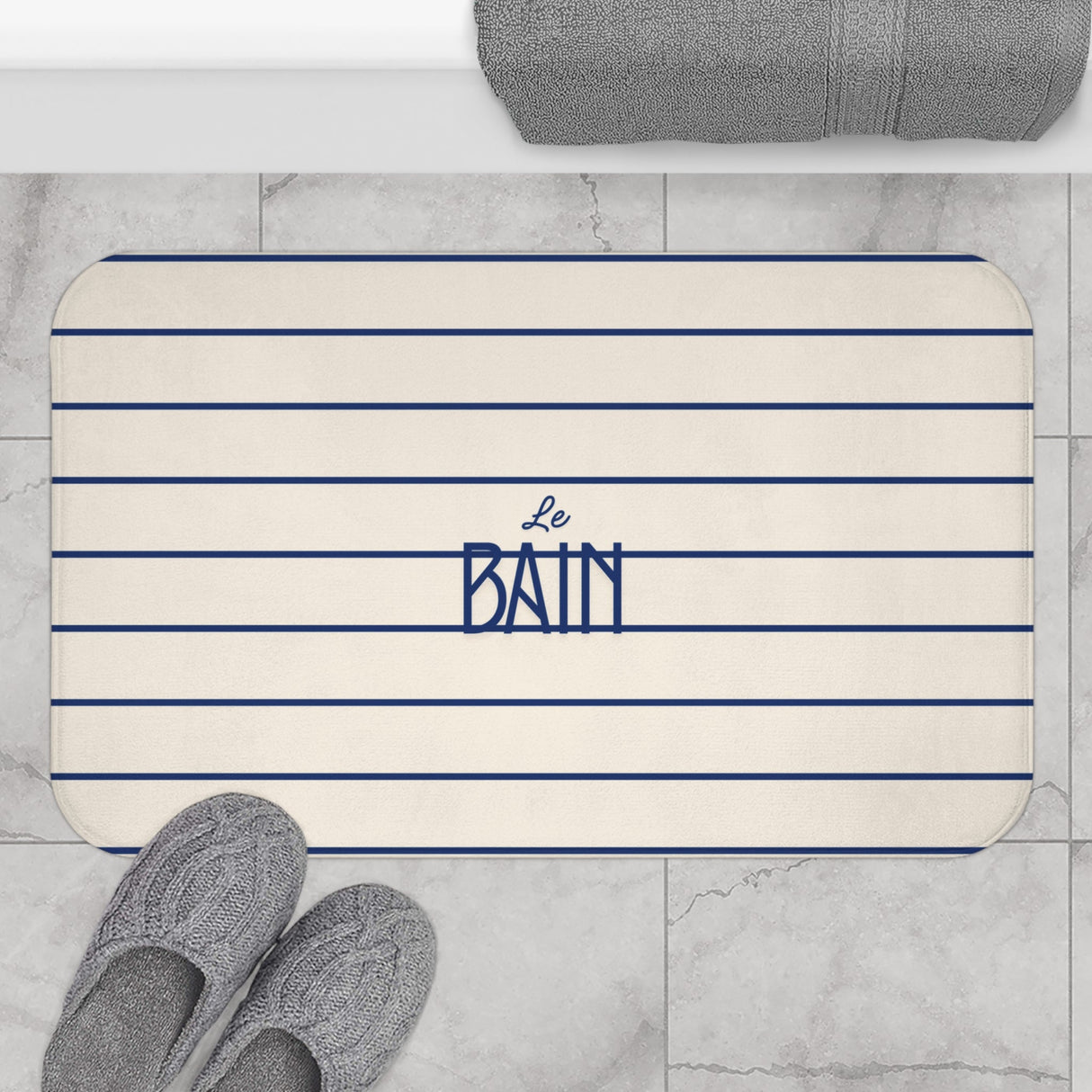 Le Bain Striped Bath Mat