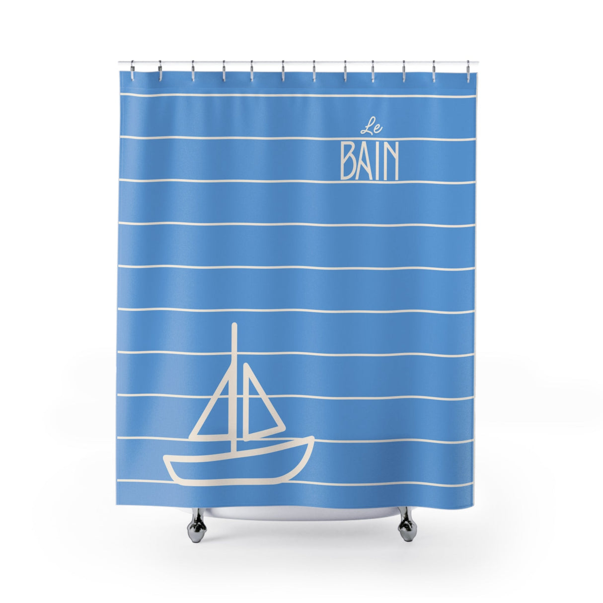 Baby Blue 'Le Bain' Shower Curtain