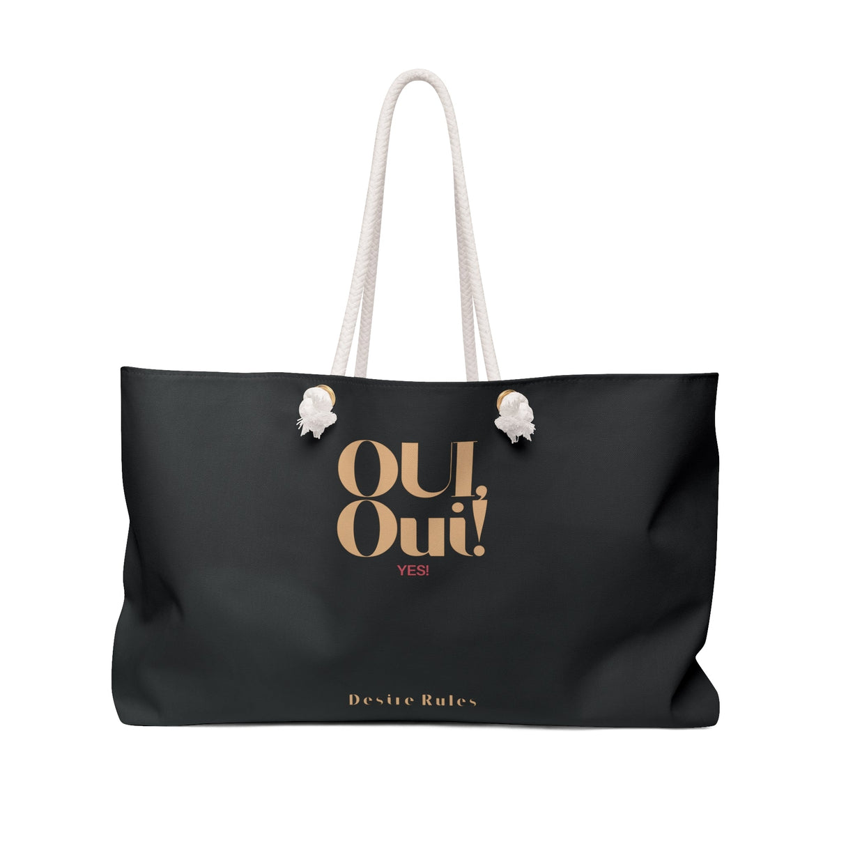 Black Weekender Tote Bag - OUI ,Oui!