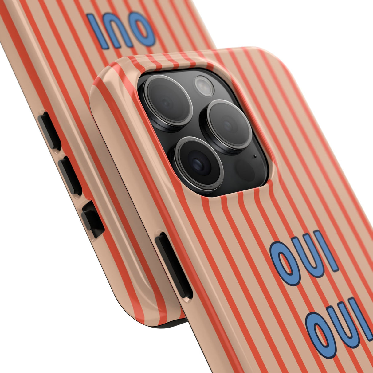 'OUI OUI' RED Striped iPhone Case