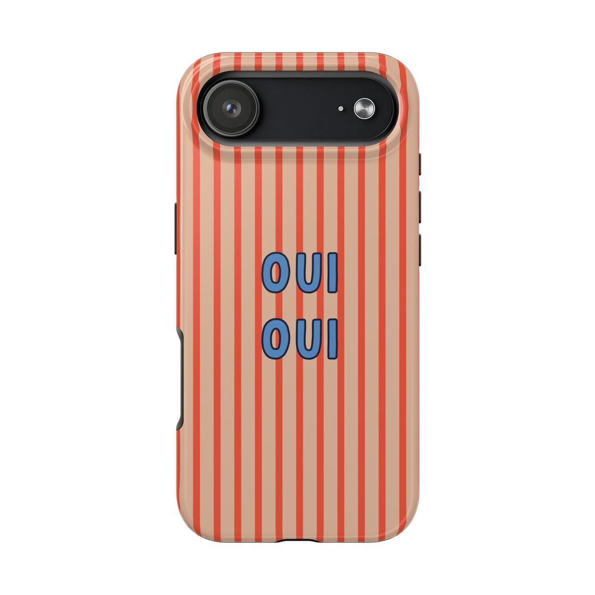 'OUI OUI' RED Striped iPhone Case