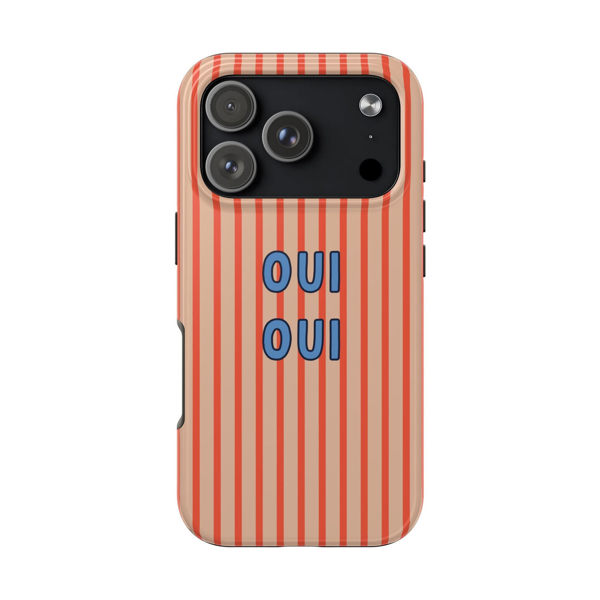'OUI OUI' RED Striped iPhone Case