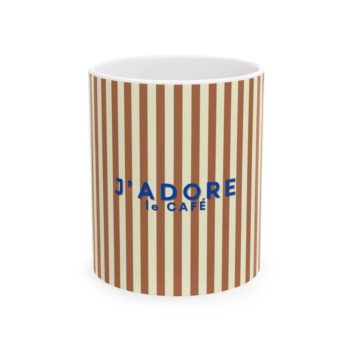I Love Coffee Ceramic Mug-BROWN, J'adore le Café