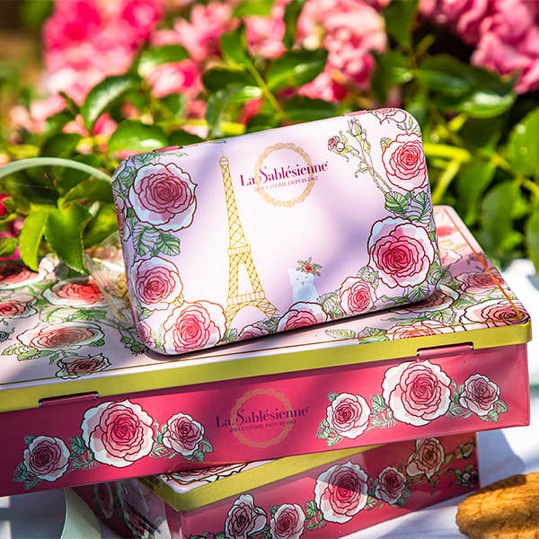 Caramel Chip Shortbread Cookies | Un Matin À Paris Mini Tin, La Sablesienne