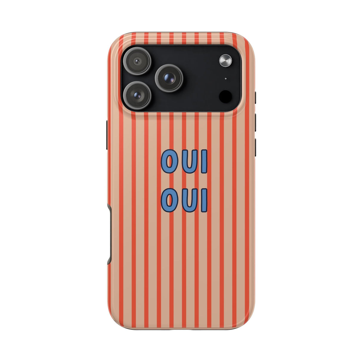 'OUI OUI' RED Striped iPhone Case
