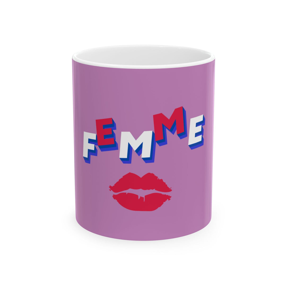 Femme Kiss Ceramic Mug, VIOLET