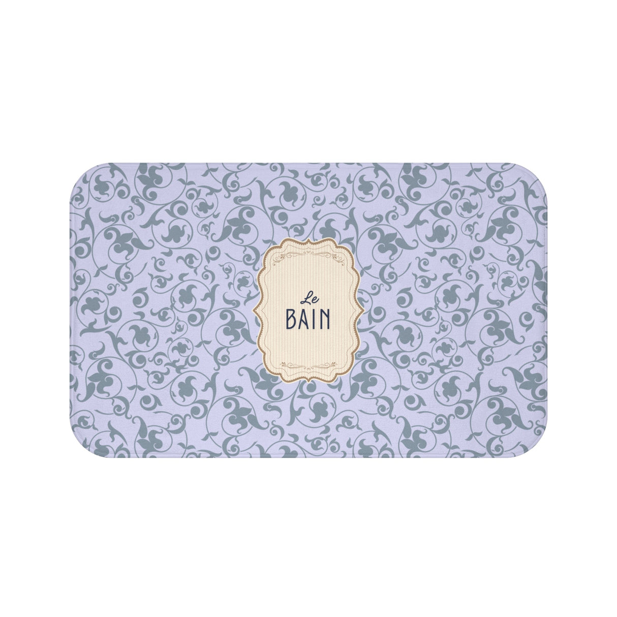 Le Bain French Blue Floral Bath Mat