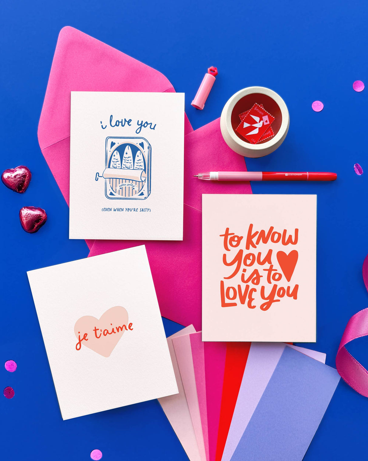 Je t'aime - Letterpress Greeting Card