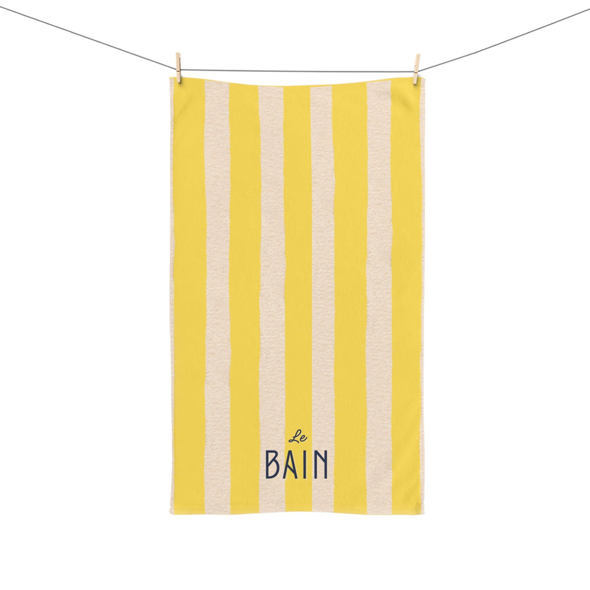 Le Bain Yellow Striped Hand Towel