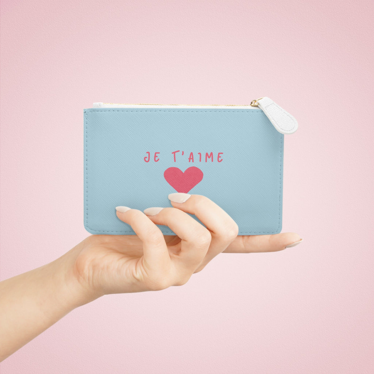 Je T'aime Mini Clutch Bag, Vegan Leather