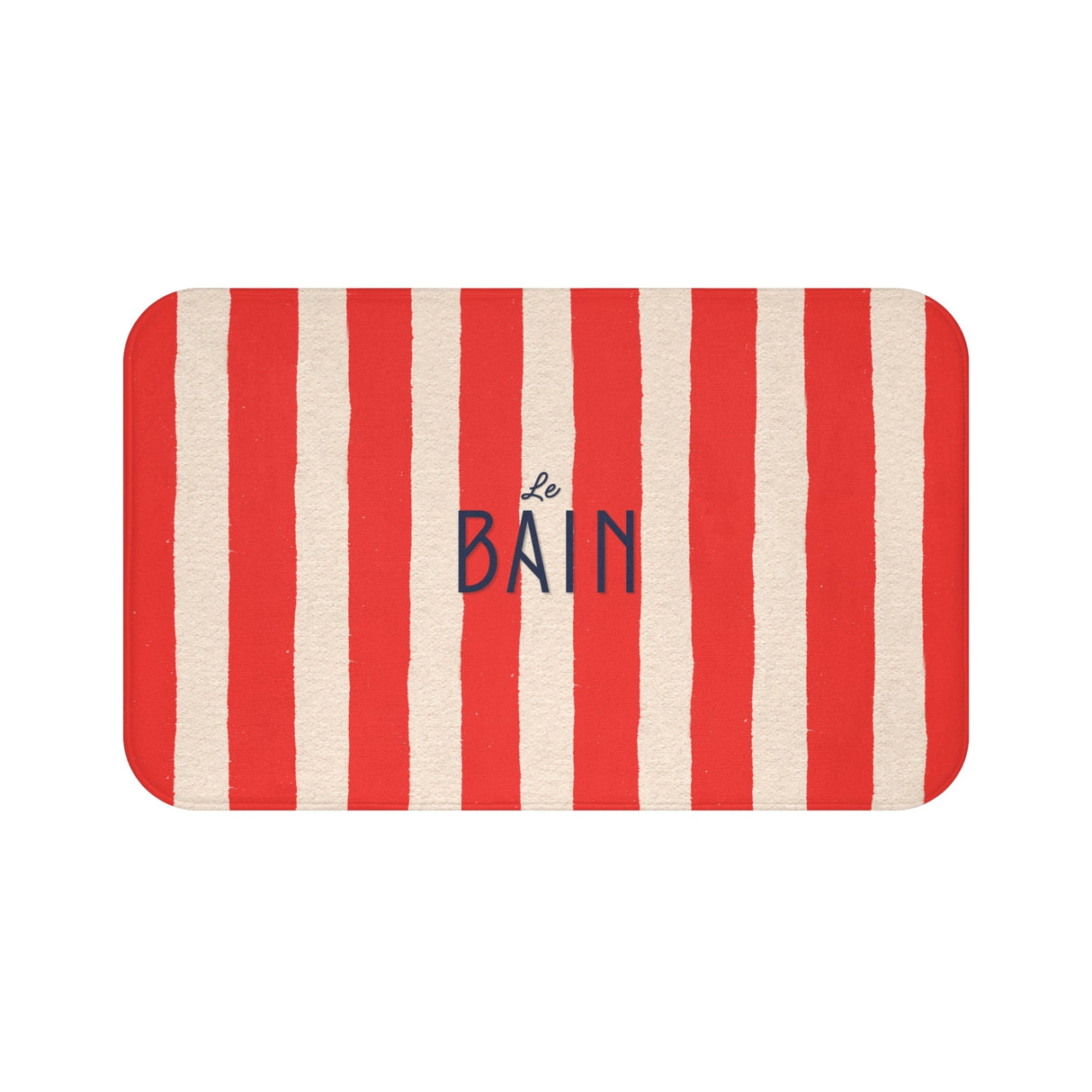 Le Bain Red Striped Bath Mat