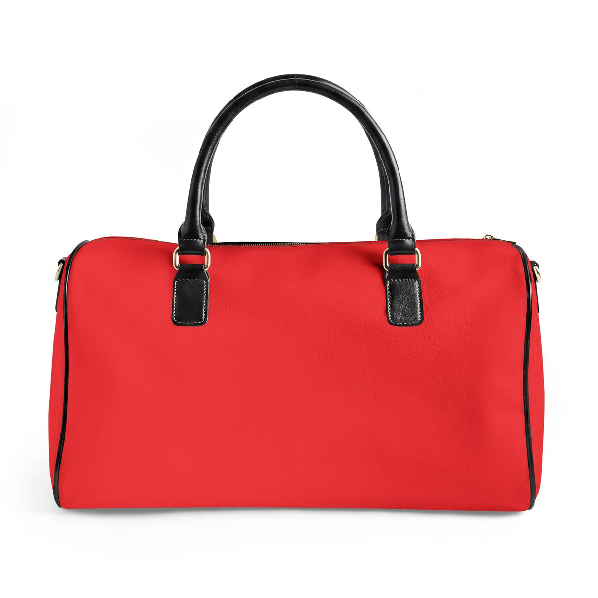 Paris Je T'aime Leather Weekender Bag — Red