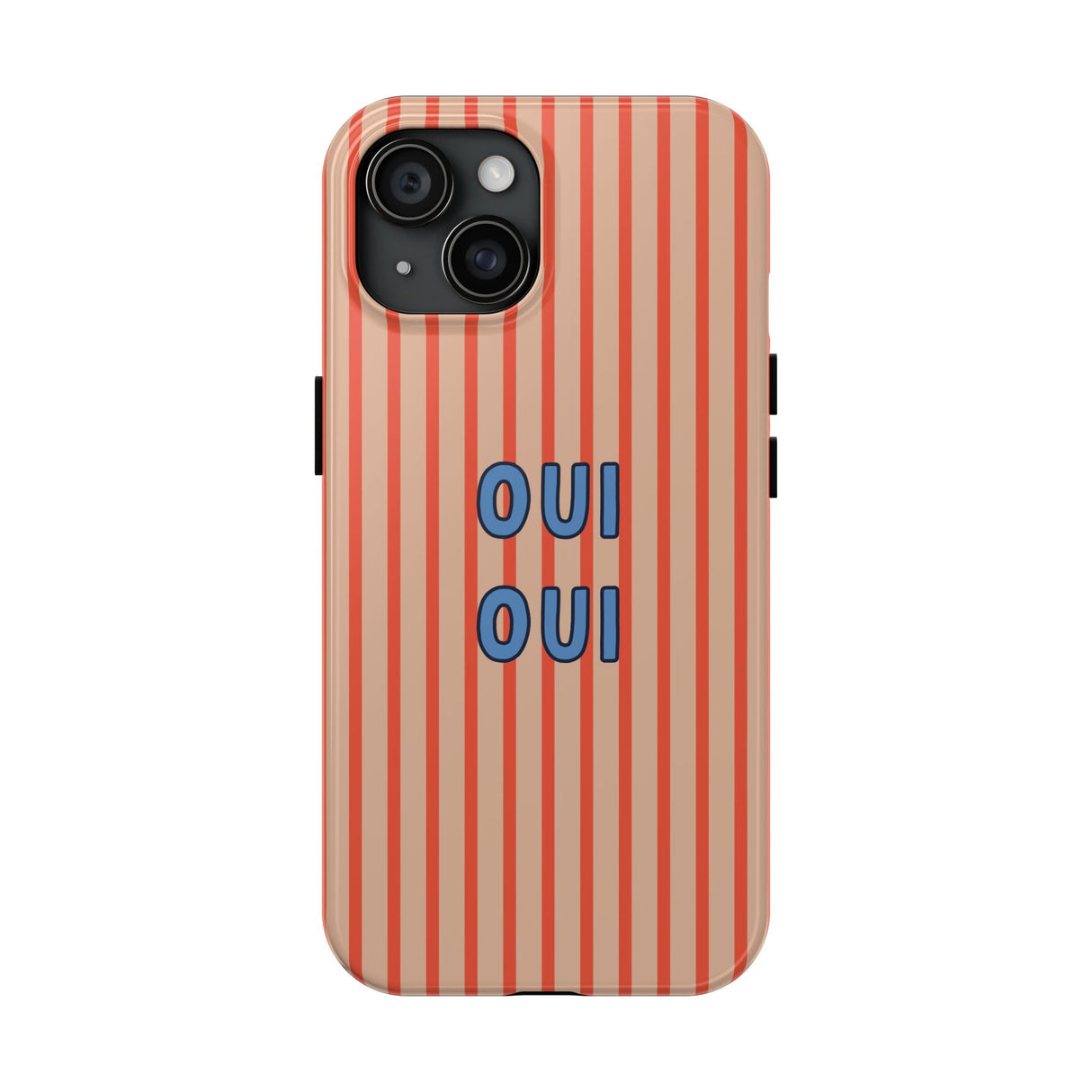 'OUI OUI' RED Striped iPhone Case