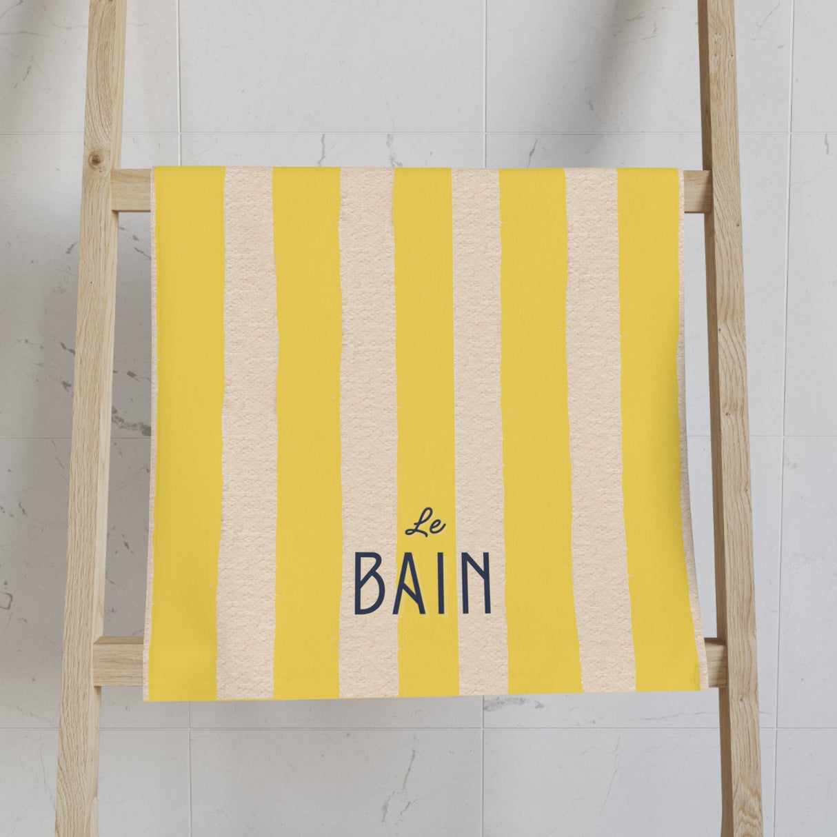 Le Bain Yellow Striped Hand Towel