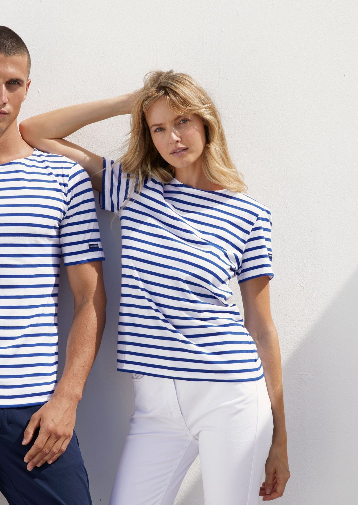 Levant Breton Shirt (WHITE / ROYAL BLUE)