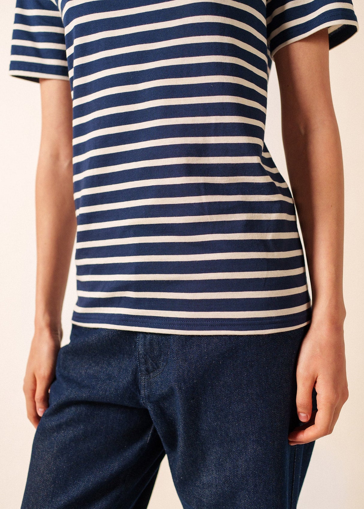 Levant Breton Shirt (NAVY / ECRU)