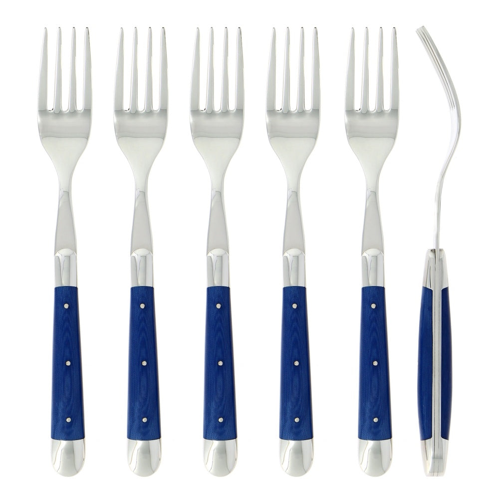 Forge de Laguiole Forks Fabric Series Blue