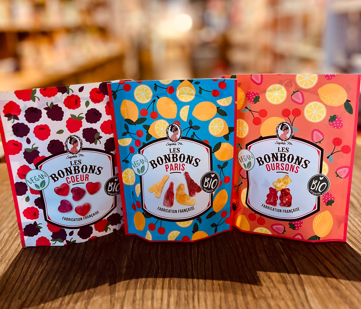 Organic candies trio