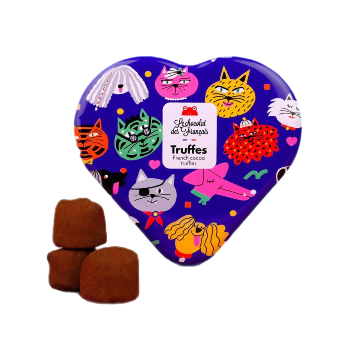 Le Chocolat des Francais Easter Chocolate Truffle Heart Tin box