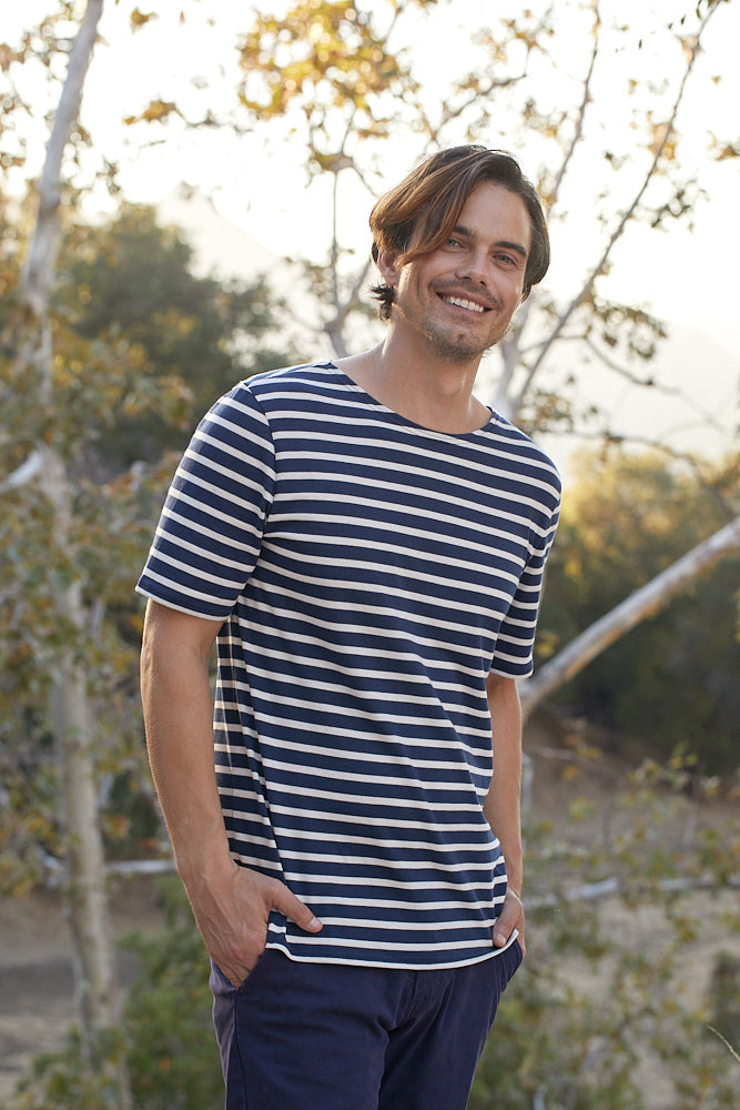 Levant Breton Shirt (NAVY / ECRU)