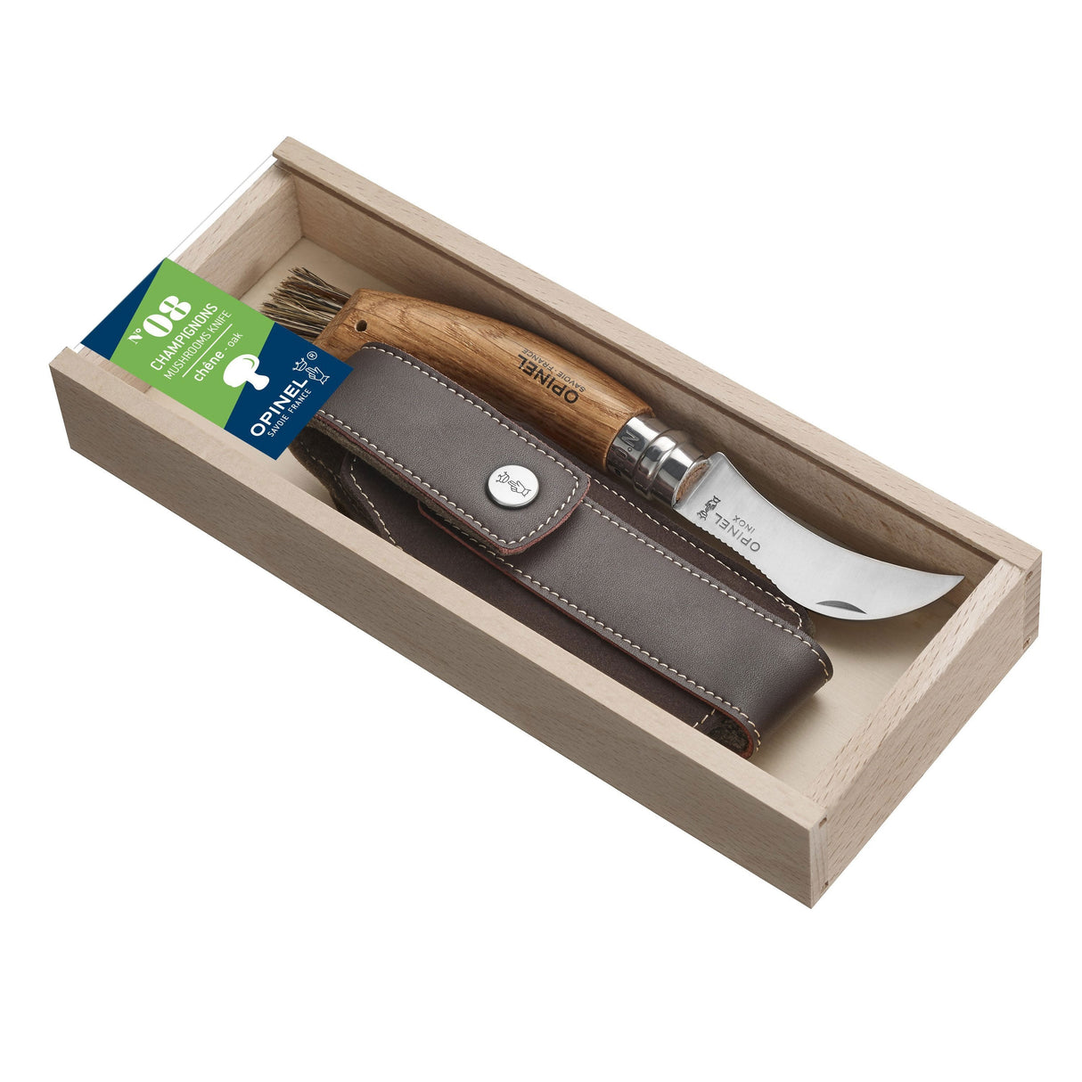 No.08 Mushroom Knife - Oak Wood Handle with Sheath