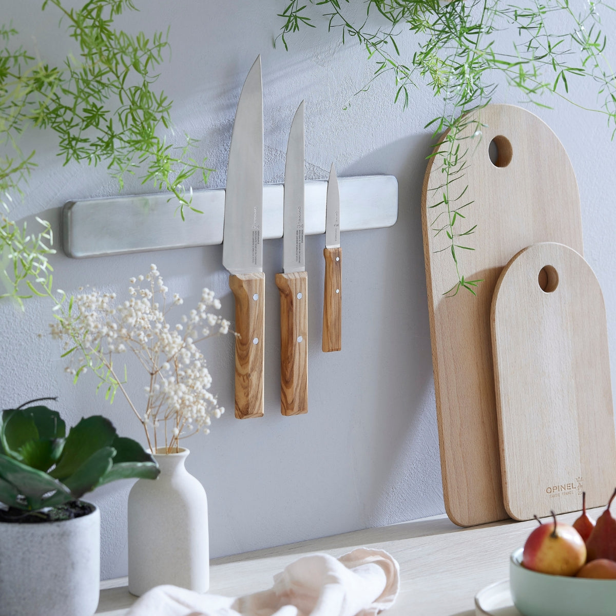 Parallele Trio Chef Knife Set - Olive Wood