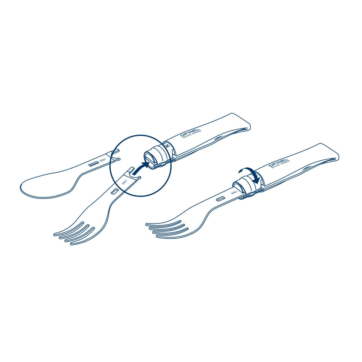 Picnic+ Cutlery Complete Set with No.08 Folding Knife