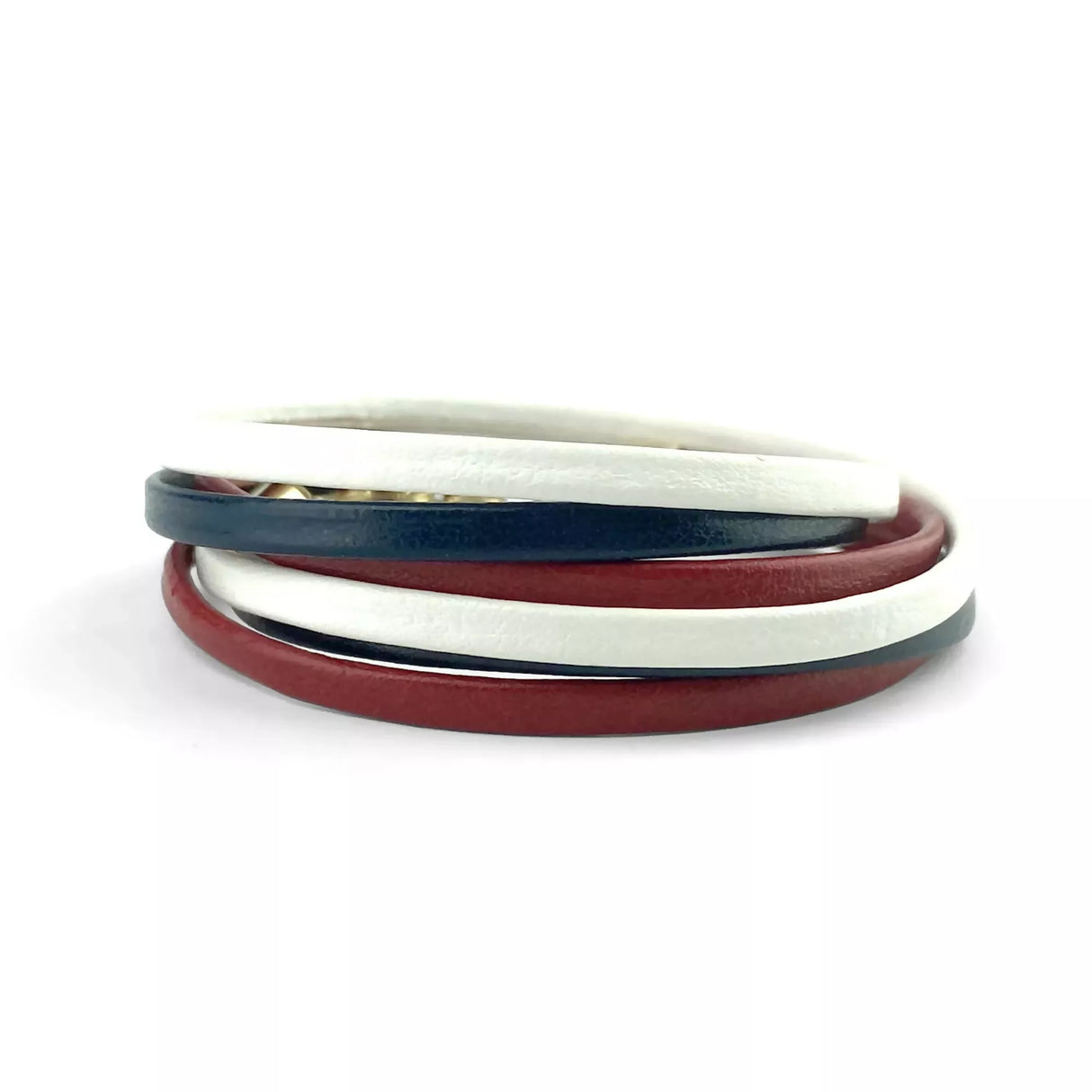 Gustave double wrap leather bracelet