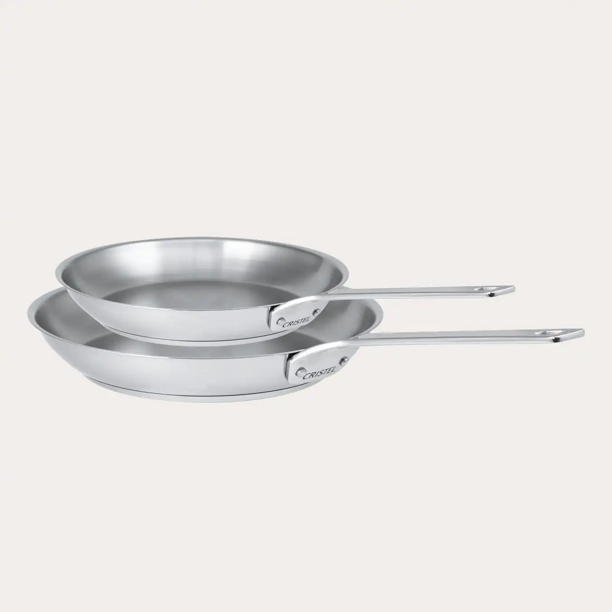 Cristel 2 stainless steel Frying pans Set