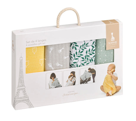 4 Colored Swaddles Set | Sophie la Girafe