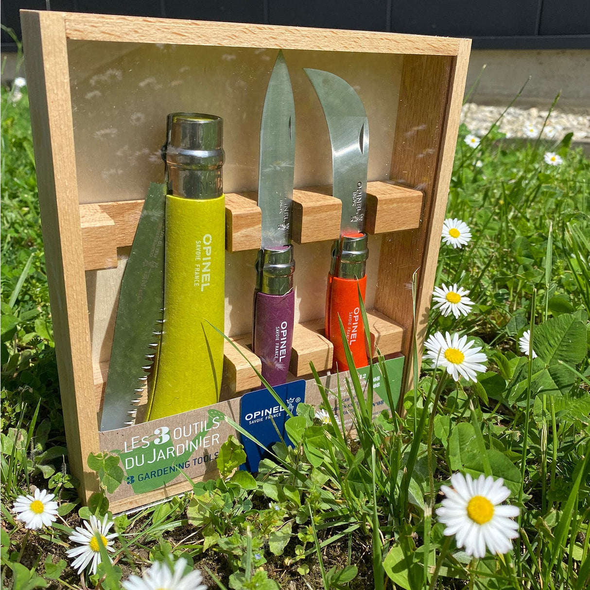 Stainless & Carbon Steel Garden Knife Trio - 3 Colors