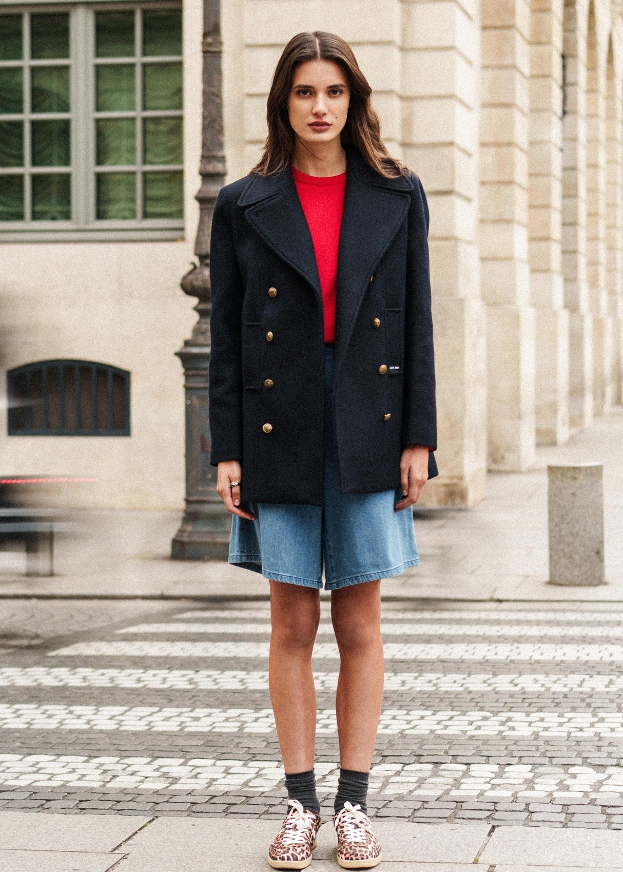 Saint James VOILURE II - Authentic Peacoat for Women | 100% Wool (NAVY)