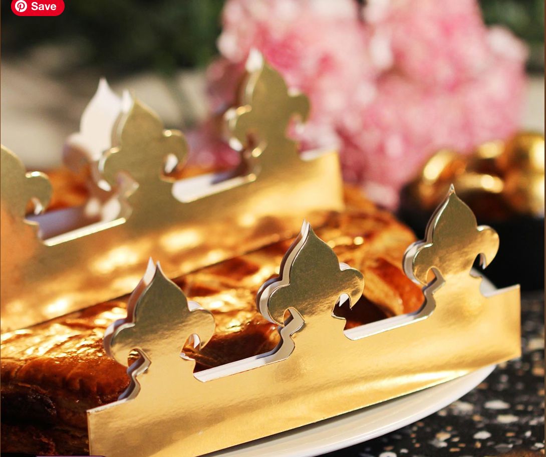 French Galette des Rois Gold Crown
