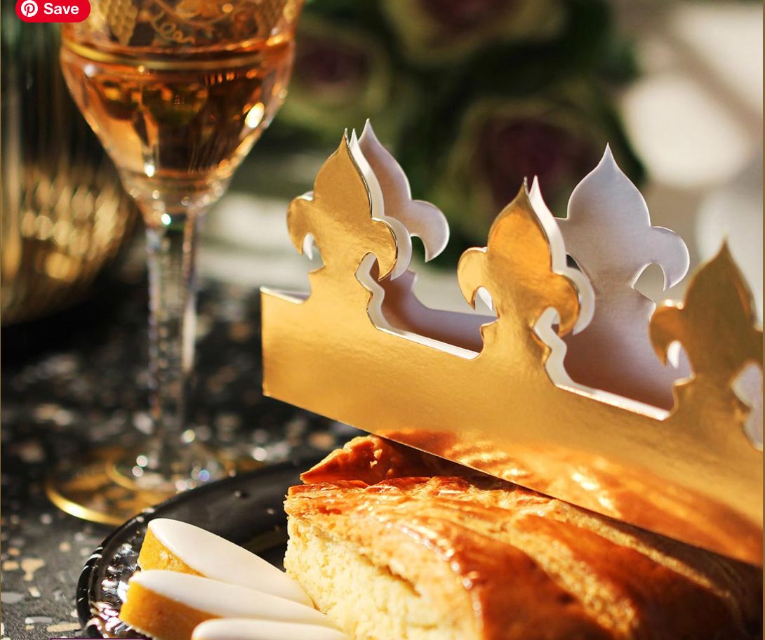 French Galette des Rois Gold Crown