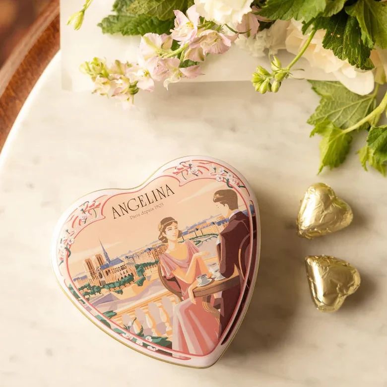 Chocolate Praline Heart Box by Angelina Paris