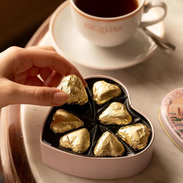 Chocolate Praline Heart Box by Angelina Paris