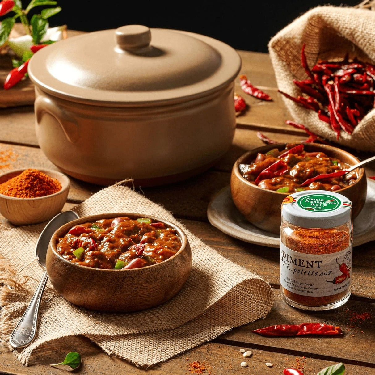 Piment D'Espelette Red Chili Pepper Powder Jar 1.41oz