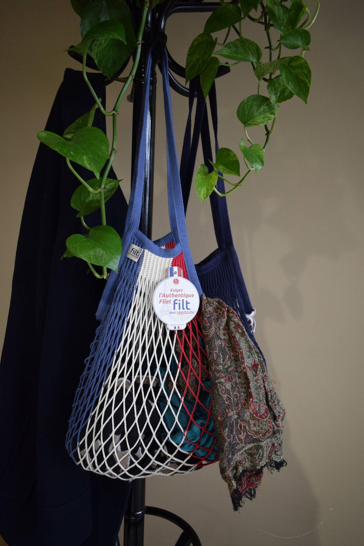 Filt1860 - Net shopping bag Bleu Blanc Rouge
