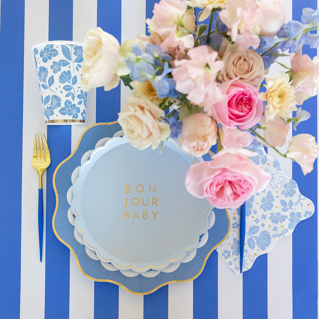 Blue Stripe table runner