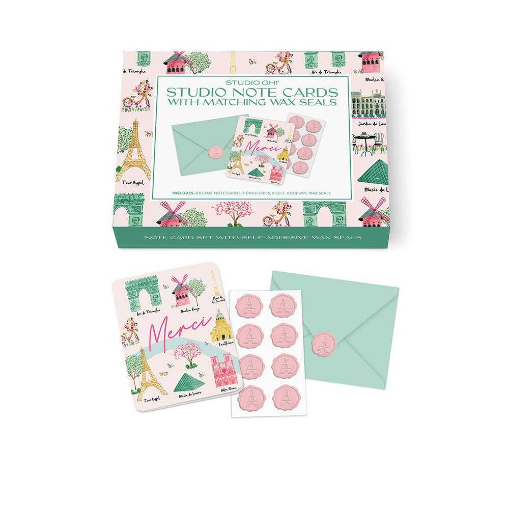 Sights of Paris Note Cards with Matching Wax Seals