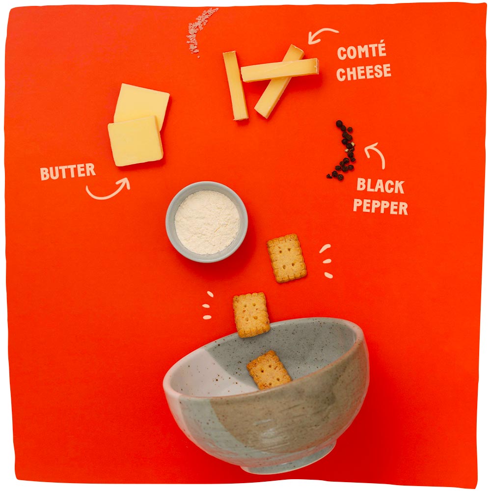 Cheese Biscuits - Comté with Black Pepper