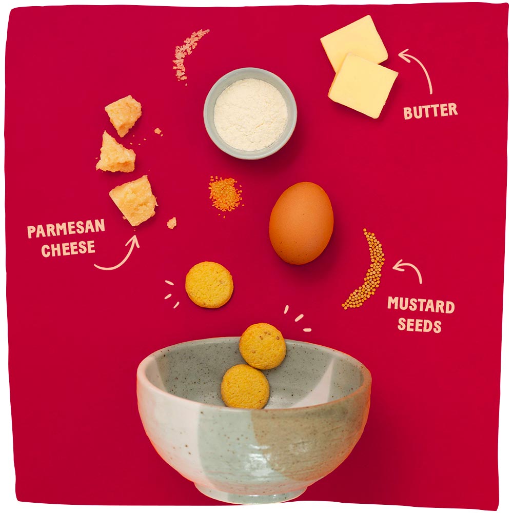 Cheese Biscuits - Parmesan with Mustard Seeds