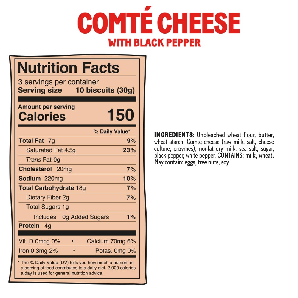 Cheese Biscuits - Comté with Black Pepper