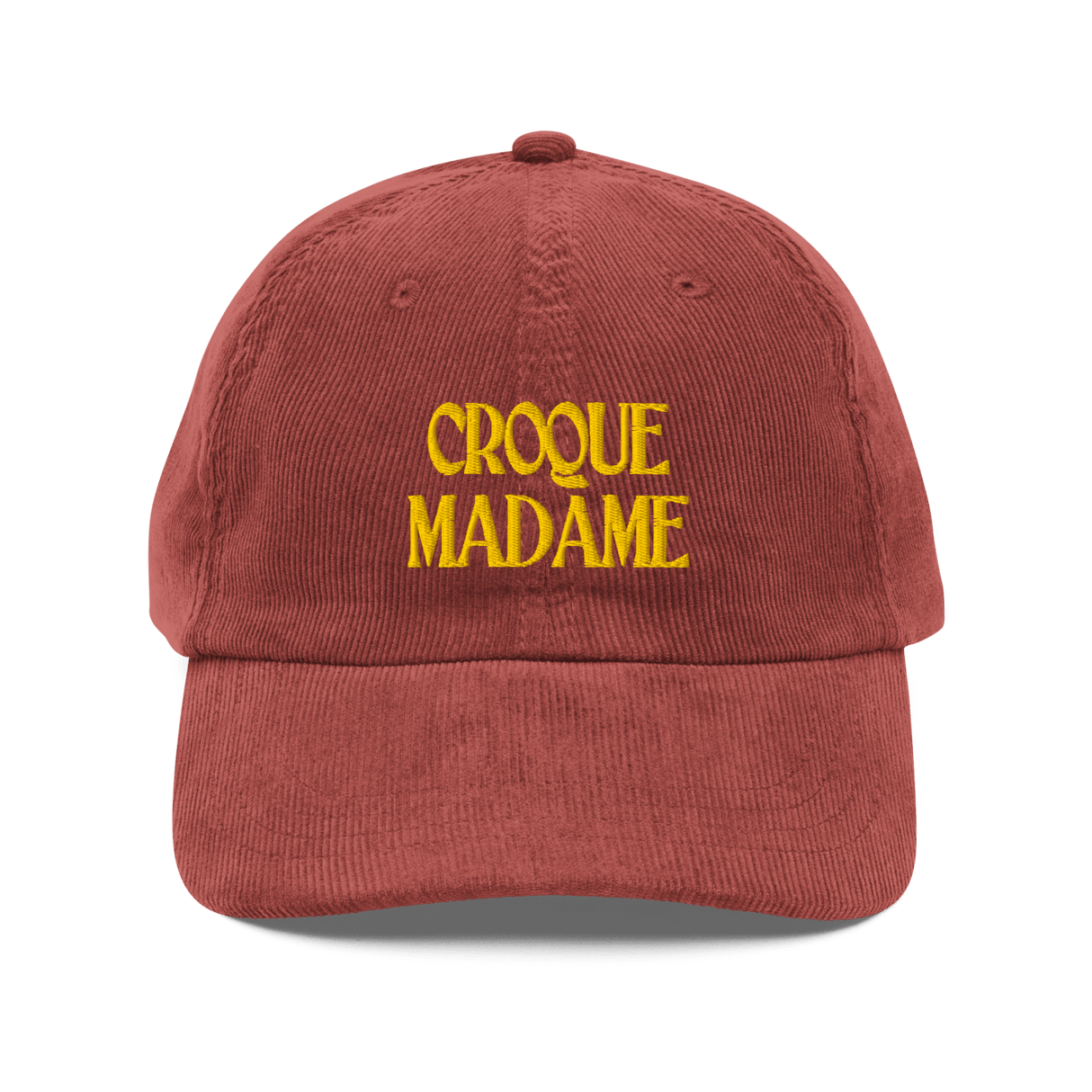 CROQUE MADAME Embroidered Corduroy Hat