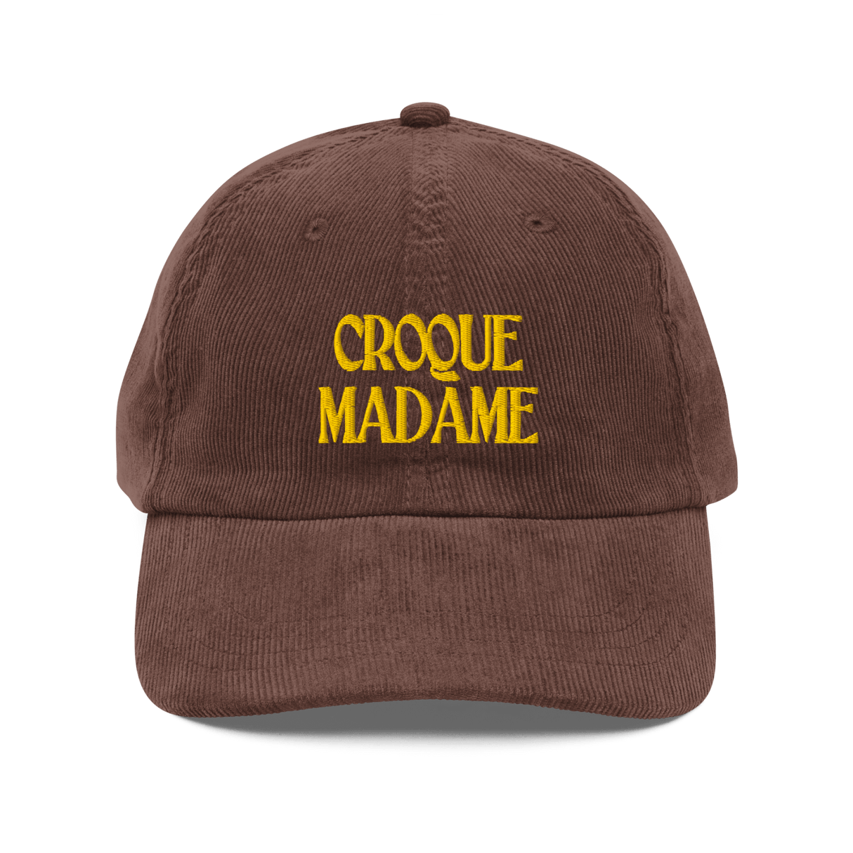 CROQUE MADAME Embroidered Corduroy Hat