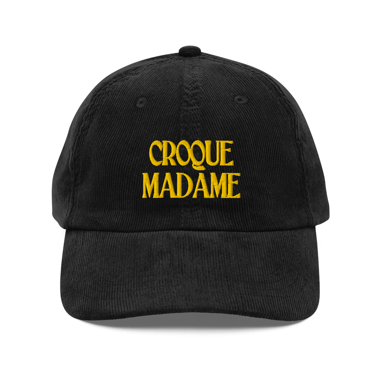 CROQUE MADAME Embroidered Corduroy Hat