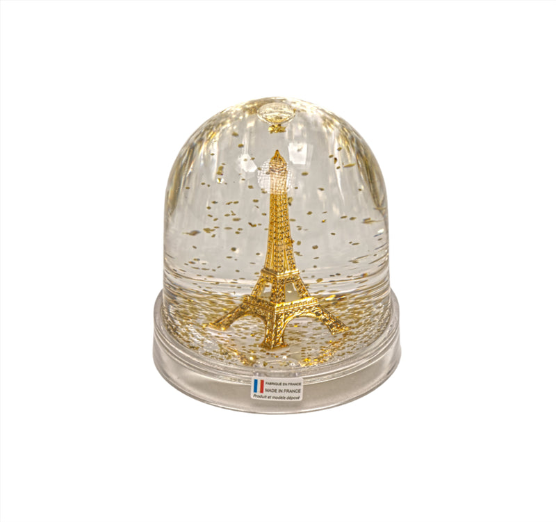 paris eiffel tower snow globe