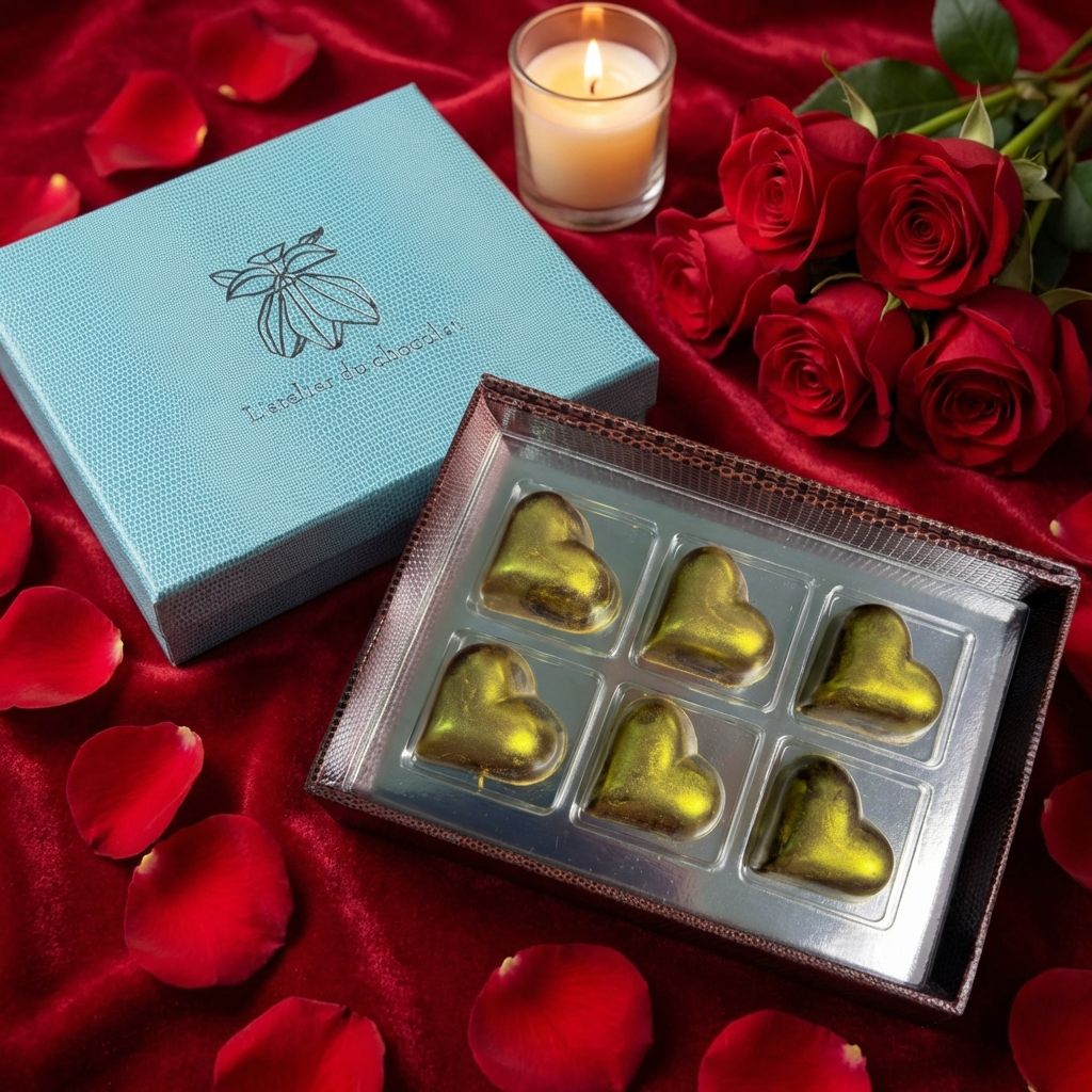Artisanal Chocolate Hearts of Gold